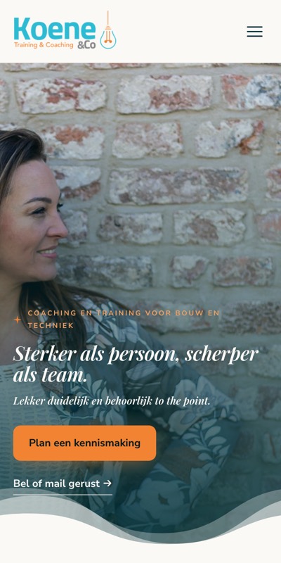 Dezelfde site op een telefoon